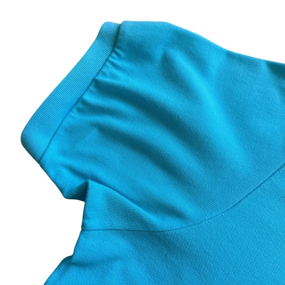 Polo Ralph Lauren Polo Shirt Men's 2XL Turquoise Blue Pink Pony Logo Mesh Pique